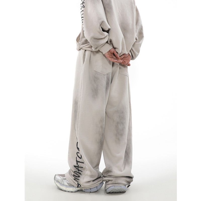 American Retro Pants High Street Graffiti Track Sweatpants