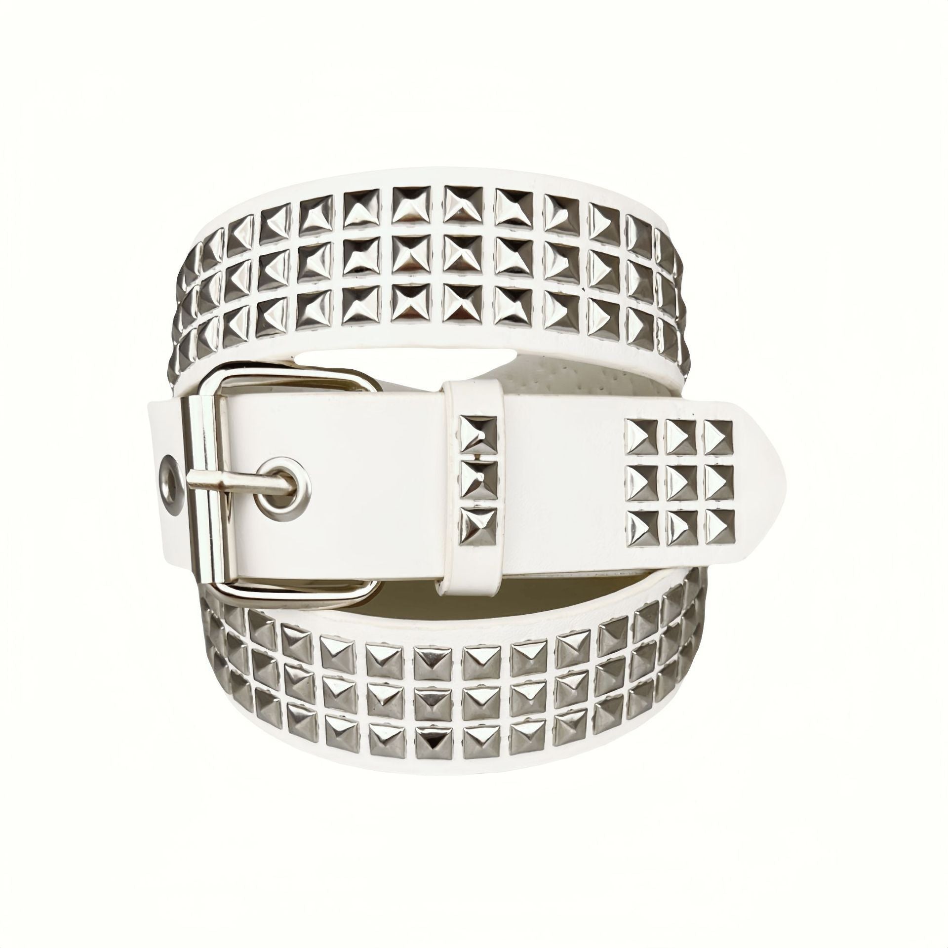 Women's Square Bead Rivet Belt Waist Belt