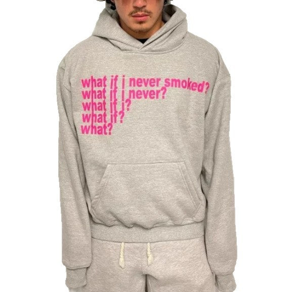 Letter Print High Street Heavy Hooded Sweater