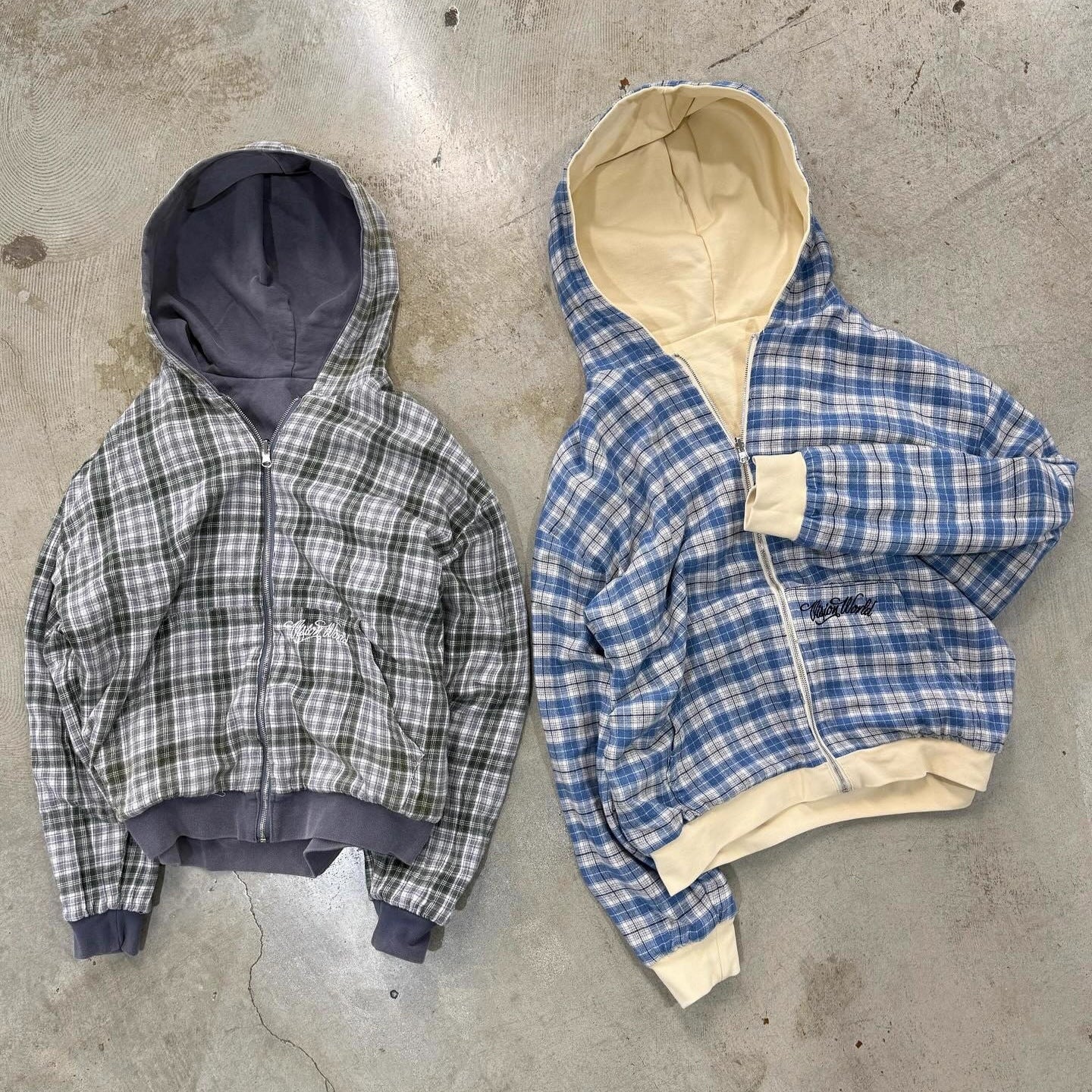 Sudadera Zip-Up Franela Reversible