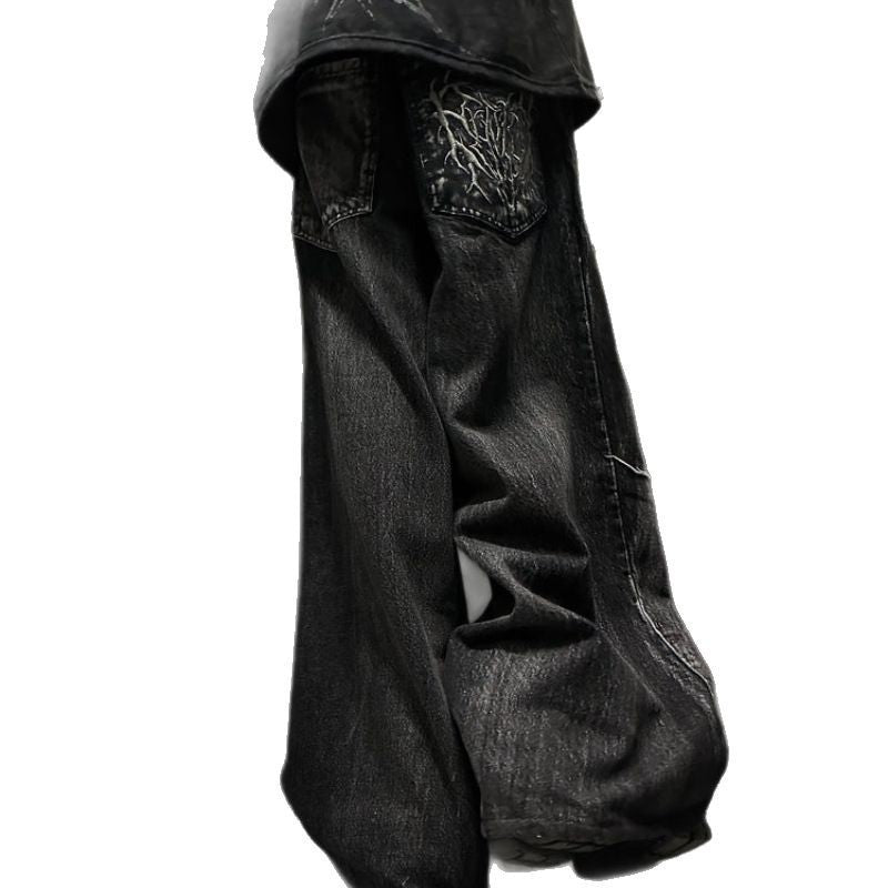 Jeans High Street Spider Embroidery Patch