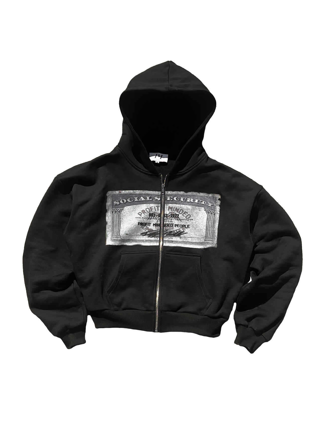 Loose Archaic Personality American Printed Hooded Long Sleeve Pullover Pocket Sweatshirt