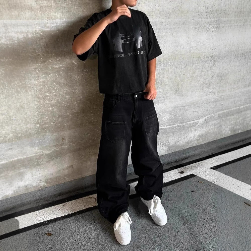 Pantalón Jean Bordado Floral