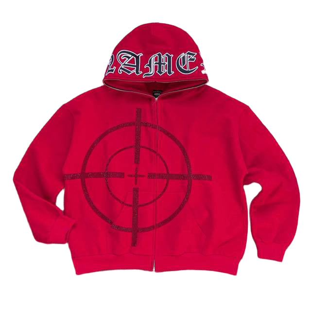 Sudadera Y2K Full Zip con Pedrería