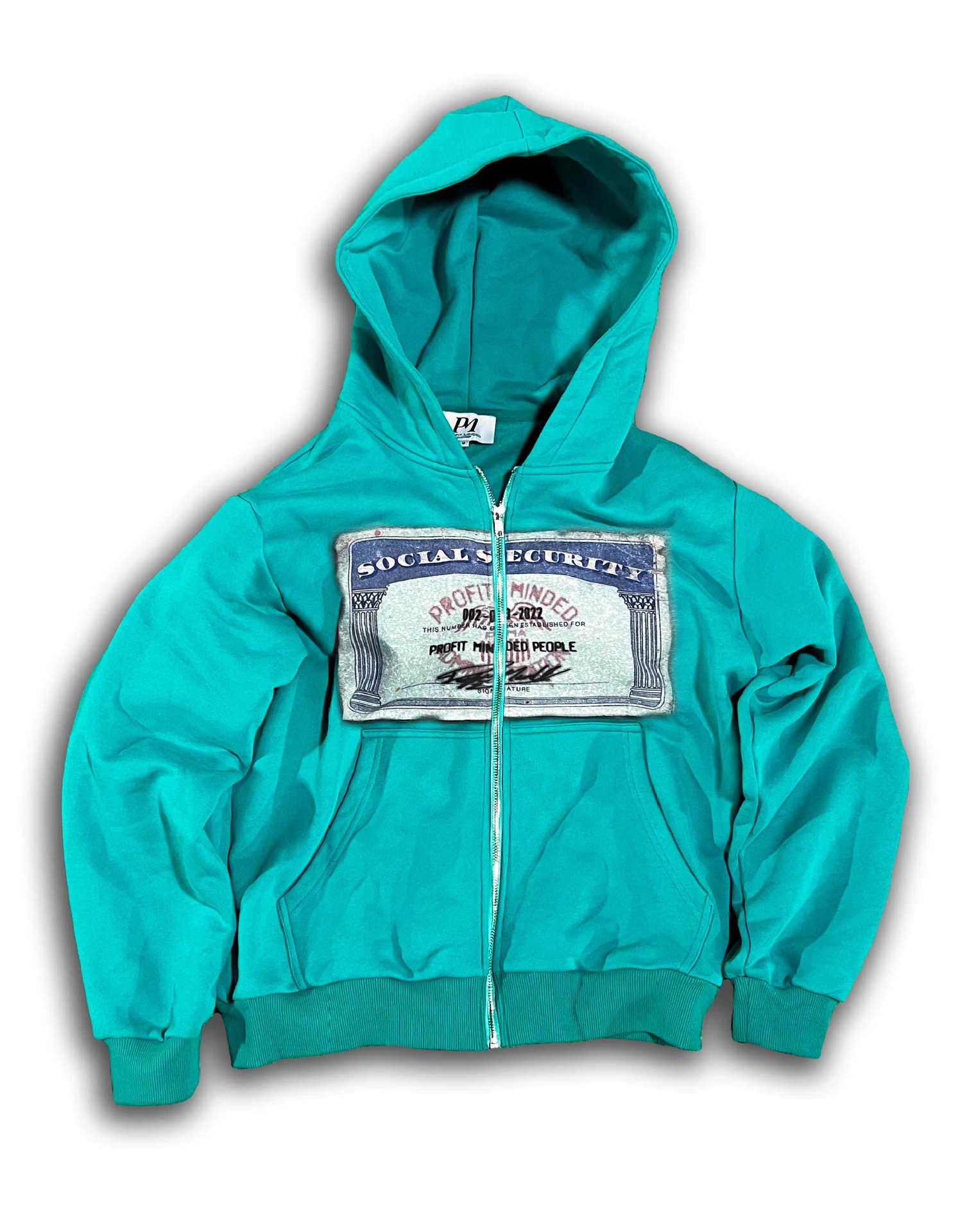 Loose Archaic Personality American Printed Hooded Long Sleeve Pullover Pocket Sweatshirt