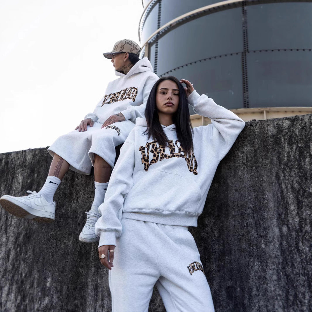 Leopard Print Letter Embroidery