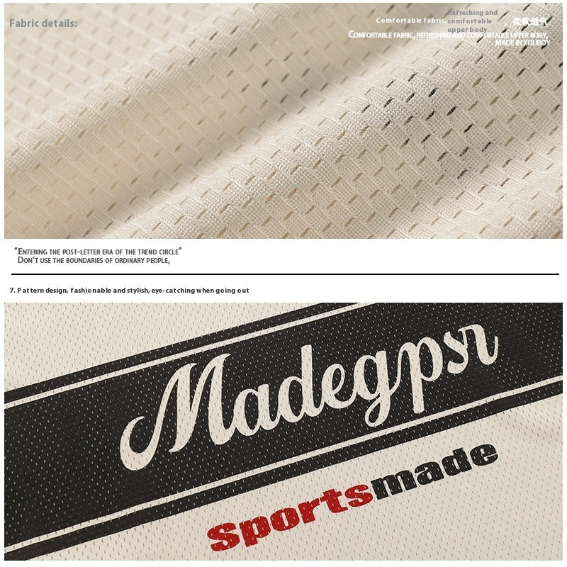 Sports V-neck Jersey Short Sleeve Trendy Couple Tops