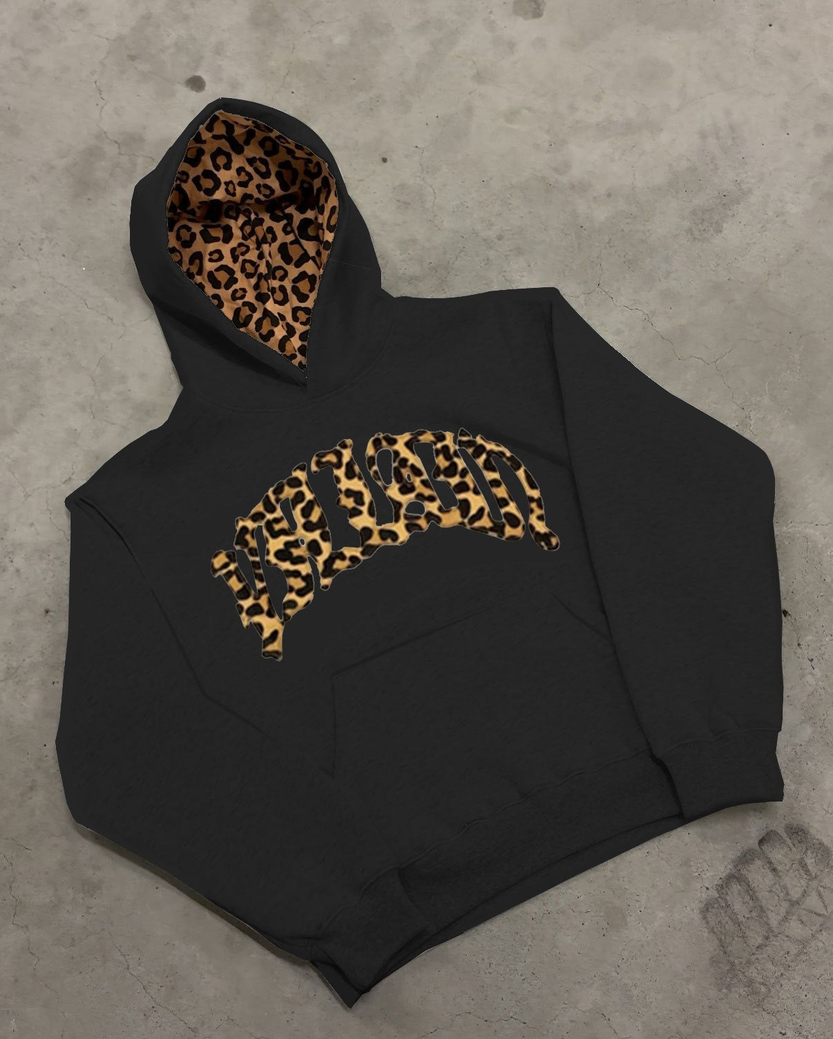 Leopard Print Letter Embroidery